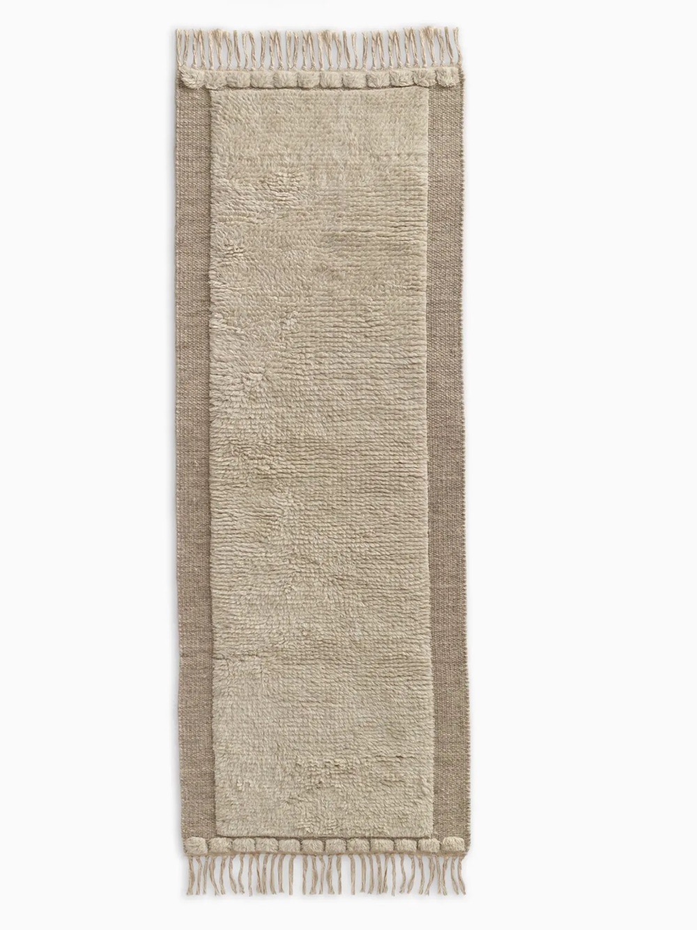 QUINCE 2’6”x7’ Saje Wool Shag Rug Neutral 8728